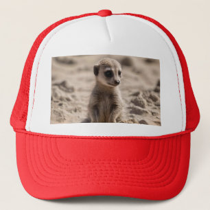 "Sonnige Tage: Baby Meerkat's Beach Adventure" Truckerkappe