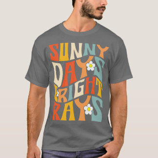Sonnige Tage Helle Rays Retro Stil T-Shirt