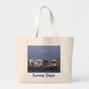 Sonnige Tage sind wieder da - Stofftaschen Jumbo Stoffbeutel
