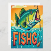 Sonnige Tage und große Fänge Einladung (Vorne/Hinten)