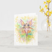 Sonnige Tage Wasserfarbenblankkarte Karte (Gelbe Blume)