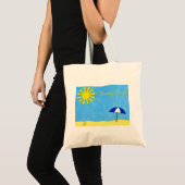 Sonnige Tagesstrand Tragetasche (Vorderseite (Produkt))