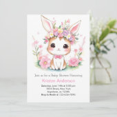 Sonnige Träume: Eine Personalisierte Mädchendusche Einladung (Stehend Vorderseite)