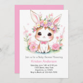 Sonnige Träume: Eine Personalisierte Mädchendusche Einladung (Vorne/Hinten)