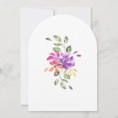 Sonnige Tropenblumenhochzeit Einladung (Rückseite)