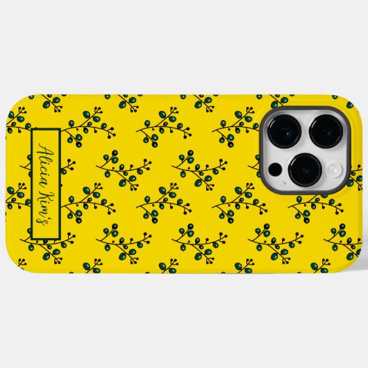 Sonnige Twigs, ein sommerlich nahtloses Muster Case-Mate iPhone Hülle (Rückseite (Horizontal))