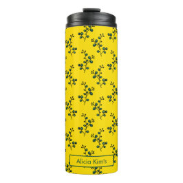 Sonnige Twigs, ein sommerlich nahtloses Muster Thermosbecher