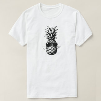 Sonnige Überraschung Schwarz-Weiß T-Shirt
