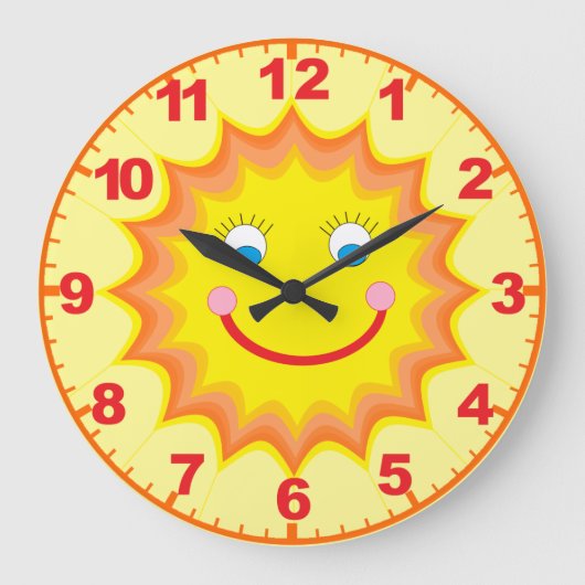 Sonnige Uhr mit Nummern (Vorderseite)
