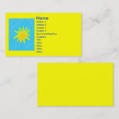 Sonnige Visitenkarte (Vorne/Hinten)