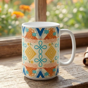 Sonnige Volkskunst Kaffeetasse