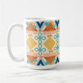 Sonnige Volkskunst Kaffeetasse (Links)
