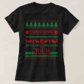Sonnige Weihnachten im Juli Sommer Ugly Sweater Sa T-Shirt (Design vorne)