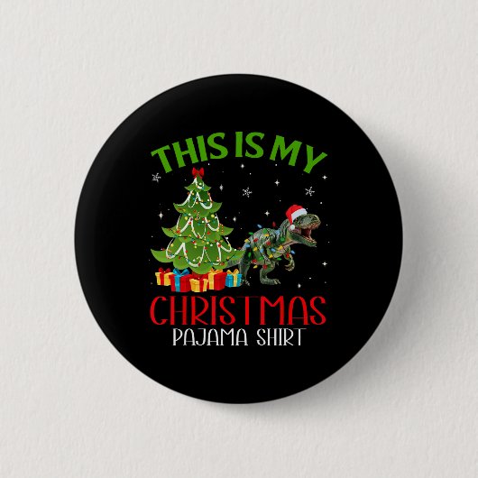 Sonnige WeihnachtsLICHTE Das ist mein Dinosaurier Button (Vorderseite)