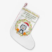 Sonnige Weihnachtspenguin Gut, wenn man schmutzig  Kleiner Weihnachtsstrumpf (Vorderansicht (hängend))