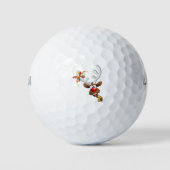 Sonnige Weihnachtsrentiere Golfball (Vorderseite)