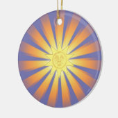 Sonnige Weihnachtsverzierung Keramik Ornament (Links)