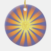Sonnige Weihnachtsverzierung Keramik Ornament (Hinten)