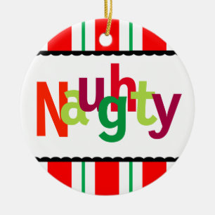 Sonnige Weihnachtszeit-Naughty-farbige moderne Typ Keramik Ornament