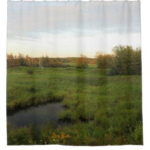 Sonnige Wiese Duschvorhang