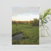 Sonnige Wiese Einladung (Stehend Vorderseite)