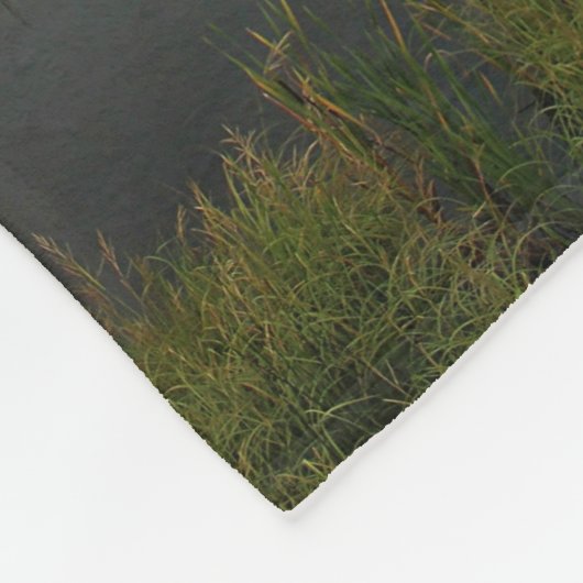 Sonnige Wiese Fleecedecke (Ecke)