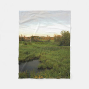 Sonnige Wiese Fleecedecke