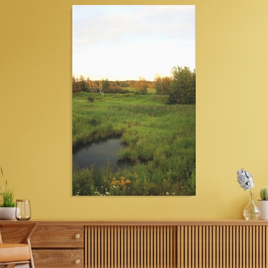 Sonnige Wiese Leinwanddruck (Insitu (Wohnzimmer))