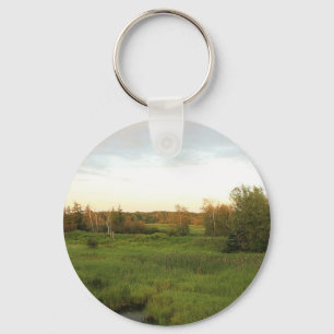 Sonnige Wiese Schlüsselanhänger