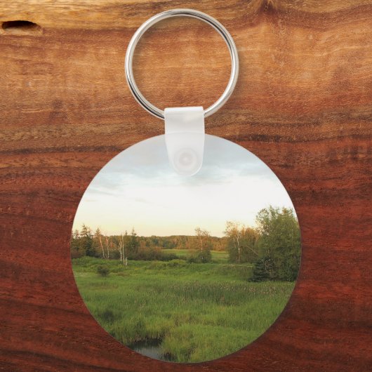 Sonnige Wiese Schlüsselanhänger (Vorderseite)