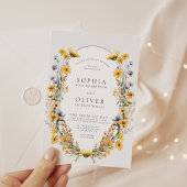 Sonnige Wildblume Chic Floral Wedding Einladung