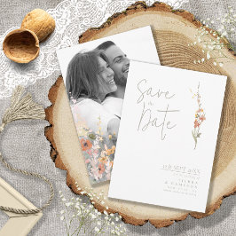 Sonnige Wildblume Fotovorlage Grenze ID1023 Save The Date