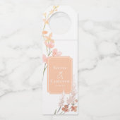 Sonnige Wildblume Hochzeit Apricot ID1023 Flaschenanhänger (Vorderseite)