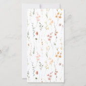 Sonnige Wildblume Hochzeit Ausweis1023 (Rückseite)