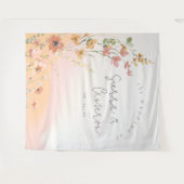 Sonnige Wildblume Hochzeit Ausweis1023 Wandteppich (Vorderseite (Horizontal))