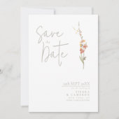 Sonnige Wildblume HochzeitPattern ID1023 Save The Date (Vorderseite)