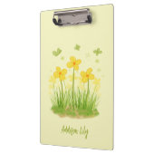Sonnige Wildblumen & Schmetterlinge Klemmbrett (Links)