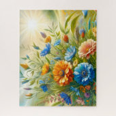 Sonnige Wildblumenwiesen Puzzle (Vertikal)