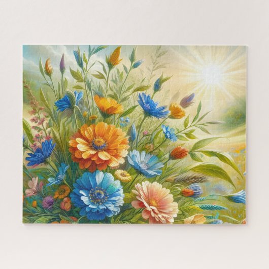Sonnige Wildblumenwiesen Puzzle (Horizontal)