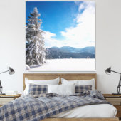 Sonnige Winterlandschaft Snowdrifts Leinwanddruck (Insitu (Schlafzimmer))