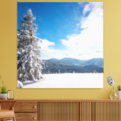Sonnige Winterlandschaft Snowdrifts Leinwanddruck (Insitu (Wohnzimmer))