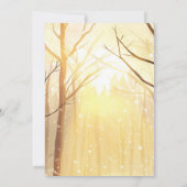 Sonnige Winterwälder und Hirschfest Einladung (Rückseite)