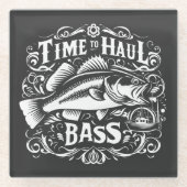 Sonnige Zeit bis zum Hochseefischboot Glasuntersetzer (Vorderseite)