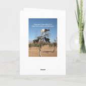 Sonnige Ziegen im Baum Feiertagskarte (Rückseite)