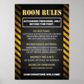 Sonnige Zimmerregeln für Teens Poster (Vorne)