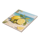 Sonnige Zitrone Olive Strand Frisch Fliese (Seite)
