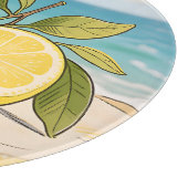 Sonnige Zitrone Olive Strand Frisch Schneidebrett (Ecke)