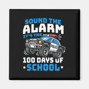 Sonniger 100. Tag der Schulpolizei Auto 100 Tage d Magnet