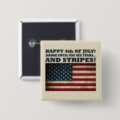 Sonniger 4. Juli Button (Vorne & Hinten)