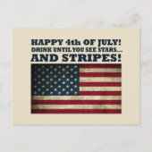 Sonniger 4. Juli Feiertagspostkarte (Vorderseite)